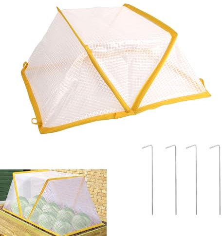 lasuroa Garden Cover for Raised Beds, 19.3x15x9.45in Foldable Garden Row Accelerator Cover Plant Protector Net Cage Guard Greenhouse Shield for Protecting Vegetable Fruit from Animals