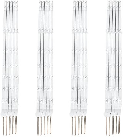 20x Weidezaunpfähle 105 cm Weiß – mit L-Tritt & 8 Ösen – Robuste Kunststoffpfähle für Elektrozaun, ideal für Schafe, Ziegen, Hunde