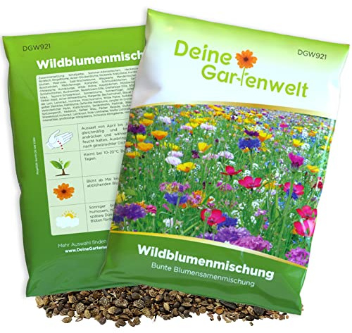Wildblumenmischung - 10 kg Samen für Wildblumenwiese - Saatgut für bunte Blumenwiese