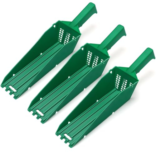Leriton 3 Pcs Wedge Gutter Cleaning Tool with Drain and Shovel Design Easy Removal of Leaves and Dirt from Rain Multifunctional Cleaning Tools for Pet Food Fertilizer Gardening