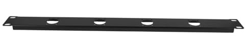 Audio Patchpanel 1u mit 4 Ports für Xlr Steckverbinder | Kaltgewalzter Stahl, Klappbare Rackblende, Stabile Signalführung, Staubschutz für Studio und Rackmontage