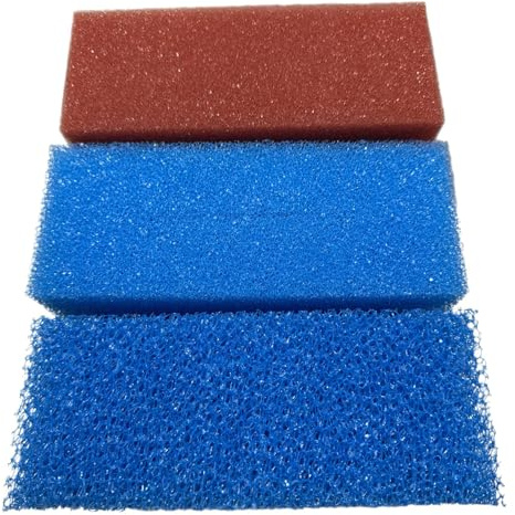Koi- und Bonsaipark Herdecke KH Biotec Ersatzschwamm Set passend für Oase Screenmatic 90000 Teichfilter 4 x grob blau 6 x fein rot 6 x blau mittel Filterschwamm Screenmatic neues Modell ab 2016
