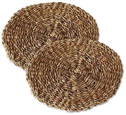 Boltze Tischset Sophy (Tischläufer in Braun, Matt, aus Seegras, 40 x 40 x 1 cm Tischdeckchen) 3266900
