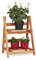 Relaxdays 10020745 Escalier pour plantes bois échelle plante support intérieur HxlxP: 51 x 41 x 25 cm 2 niveaux - marron