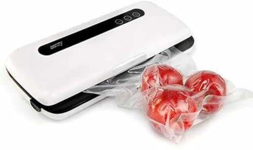 CAMRY CR4470 Envasadora al Vacío para Alimentos Automática Doméstica, Sellado Automático, Seco y Líquidos, Sous Vide, 110W, Incluye 5 Bolsas 20x30 cm, rollo 20 x 200 cm