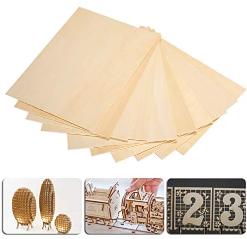 10 x A4 Plywood Sheets Birch Wood Ply for Craft Painting, Engraved, Stenciling, Home Decor（ 300 x 220mm x 3mm）