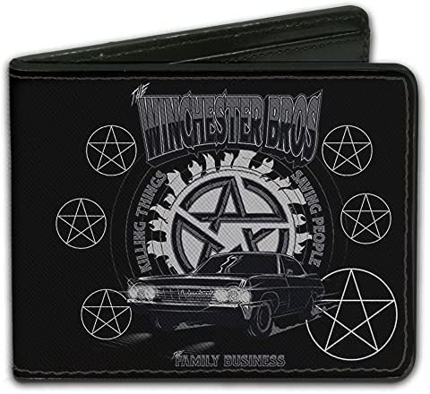 Buckle-Down Herren Geldbörse, Supernatural, 4.0 x 3.5