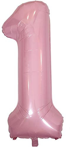 DIWULI Palloncino Compleanno Numero 1 XXL Rosa Decorazione