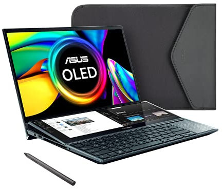 ASUS OLED Zenbook Pro Duo UX582LR Ultra HD (4K) 400nits 15.6 Dual Screen Laptop (Intel i9-10980HK, NVIDIA GeForce RTX 3070, 32GB RAM, 1TB M.2 SSD, OLED DCI-P3 100% Accuracy Touchscreen, Windows 10)