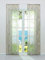 ESLIR Schiebegardinen Set 2er Flächenvorhänge Gardinen mit Klettband Schiebevorhang Transparent Vorhang mit Zweige Muster Voile Sand BxH 57x145cm 2 Stück