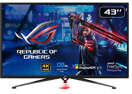 ASUS ROG Strix XG438QR HDR Large Gaming Monitor — 43- Inch, 4K (3840 x 2160), 120 Hz, FreeSync 2 HDR, DisplayHDR 600, DCI-P3 90%, Shadow Boost, 10W Speaker x2, Remote Control