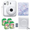 Fujifilm Instax Mini 12 Instant Camera Clay White + Fuji Instax Film Value Pack (40 Sheets) + Shutter Accessories Bundle, Incl. Compatible Carrying Case, Quicksand Beads Photo Album 64 Pockets