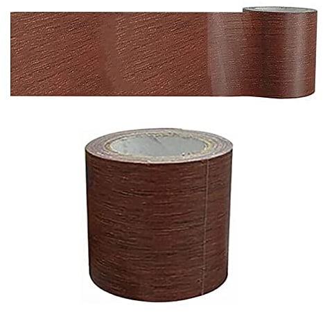 SagaSave Cinta adhesiva de reparación, 57 mm de ancho, 4,57 m cinta adhesiva de imitación de veta de madera, borde de papel tapiz con veta de madera para reparación de rayones en muebles (F)