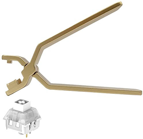 Aluminum Alloy Terminal 2 Pin Switch Opener for Gateron Cherry MX Mechanical Gaming Keyboard Switches with Lube Oil Pen (Gold)