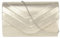 MEGAUK Damen Clutch Elegante Abendtasche Wildleder Handtasche Envelope Tasche Unterarmtasche mit Kette für Hochzeit Wedding Prom Party Gold