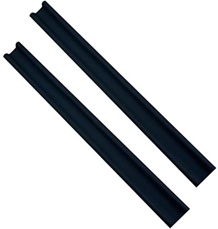 SUL Under Door Draught excluder, Double side Door Draft Excluders, Door Draft Stopper for Bottom of Adjustable Door Seal Strip Energy Efficient Insulation Draft Stopper – Length 90 cm (Black2pk)