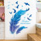 Arawat Wandtattoo Feder Wandaufkleber Wohnzimmer Selbstklebend Wandsticker als Wanddeko für Schlafzimmer Kinderzimmer Wohnkultur Babyzimmer Wandtattoo Wandbilder für Windows Tür Möbel