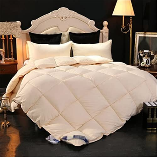 Haitpant Four Seasons 100% Gänsedaunen-Bettdecke, gefüllt für Einzelbett, Doppelbett, dicke Decke, einfarbig