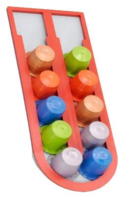 Support pour capsules de café Nespresso, support pour 12 capsules, support mural (rouge)