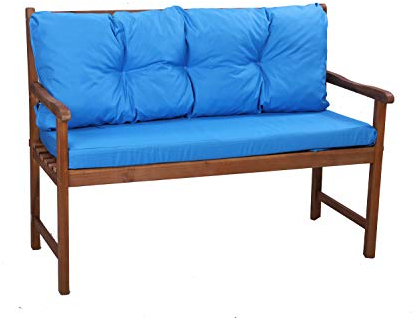 Bankauflage für Gartenbank- Polsterauflage für & Hollywoodschaukel-Gartenschaukel Kissen-hollywoodschaukel Kissen-bankkissen Outdoor (160 x 60 x 50 cm, Blau)