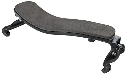 sourcing map Violin Schulterstütze Schwarz für Geige 1/4-2/4 Größe mit zusammenklappbar Füßen