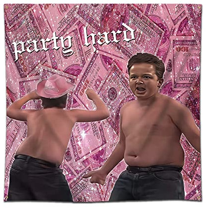 Eksent Lustige Meme Tapisserie Flagge Gibby I Carly Wandteppich Hippie Polyester hängende Tapisserie Dekor 1,2 m / 1,2 m