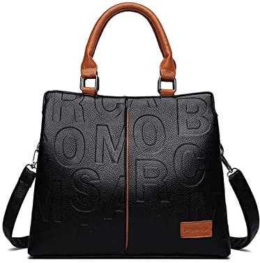 NICOLE & DORIS Damen Handtasche Elegant Tote Tasche Schultertaschen PU Leder Henkeltaschen Mittelgroß Satchel Handtasche Umhängetasche für Büro Shopper Alltags Gelb