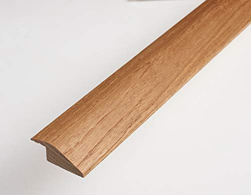 Threshold Door Strip Solid Oak R Section 7mm Ramp Reducer Trim 90cm for Wood & Laminate Flooring Golden Oak