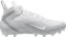 Nike Alpha Huarache 8 Elite CW4440-011 - Tacos de lacrosse para hombre, color blanco, platino puro, gris lobo, blanco, blanco/plateado/gris (White/Pure Platinum/Wolf Grey), 43 EU