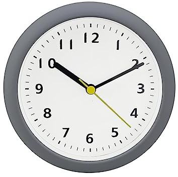 Silent Waterproof Bathroom Clock, Shower Clock, Wall Clock, Silent Non Ticking, Suction Cup Wall Clock, Kitchen Clock