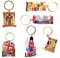 Souvenirs 6x London Keyrings - British Keychain - London Key ring - London bus - England Metal keyholders