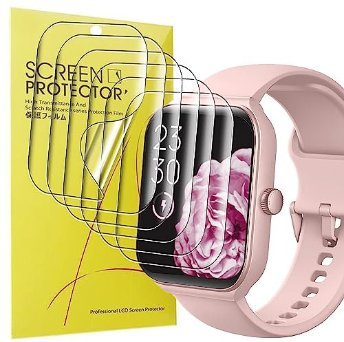 Blueshaweu 6 Pièces Protection Écran pour TOOBUR IDW16 1,95 Pouces Smartwatch - sans Bulles Haute Définition Qualité Supérieure Transparent Doux TPU Film Protection (6 packs)