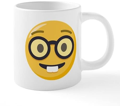 BAAROO Nerd Face Emoji 20 oz Ceramic Mega Mug