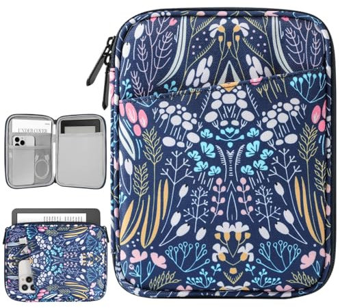 Vinabilia 6-7 Protectrice Housse pour 7 Nouveau Kindle Paperwhite et Kindle Colorsoft Signature Edition, 6 Kindle 11e Génération, Sac de Transport pour Kindle Oasis E-Reader, Nuit Bleu