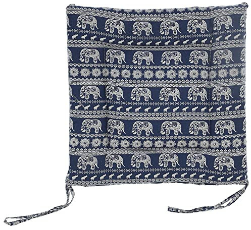 Outdoor-Stuhlkissen, Sitzkissen mit Riemen, Universelles, Abnehmbares, Rutschfestes Luffa-Schwamm-Stuhlpolster-Zubehör, Quadratische Rückenlehne, Getuftetes Kissen, Weiches Sitzkissen für Den(#2)