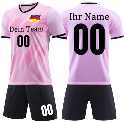OPUTWDF Trikot Mit Eigenem Namen Kinder Personalisiert Trikot Fussball Jungen Benutzerdefiniert Trikot Selber Gestalten