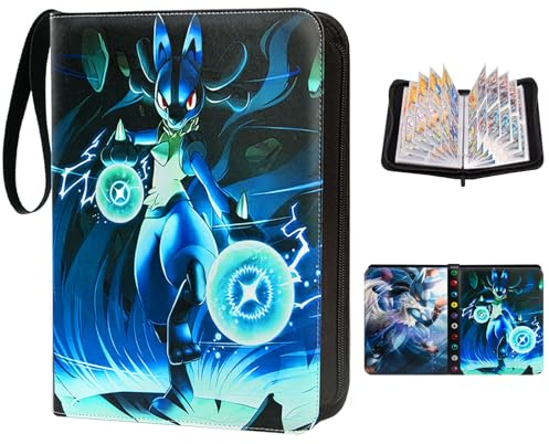 Egmelos 50 Seiten Sammelalbum, Wunderschön Bedrucktes PU-Cover-Album, Sammelkarten Album mit Reißverschluss, Karten Halter Ordner Buch Hält 900 Karten C