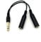 Qczhiwen 6.35mm 1/4 Inch Male Stereo to Dual 6.35mm 1/4 inch Female TS Stereo Breakout Cable, Y Splitter Adapter Cable 0.2m (1FT) /8 inches