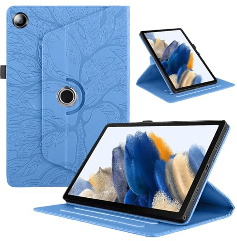 TEDTIKJT Custodia Compatibile con Huawei MediaPad M5/M5 Pro 10.8 Pollici 2018 Albero Tablet Custodia in Pelle PU Flip 360°Ruotabile Supporto Protezione Cover Huawei MediaPad M5 Pro 10.8,Blu
