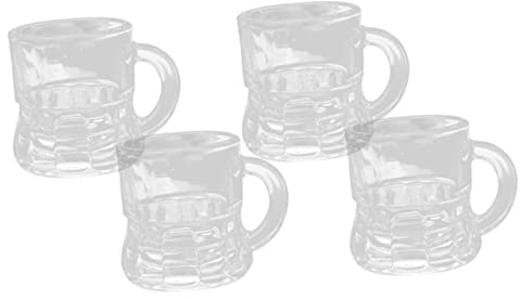 Alipis 4 piezas Vasos de Mini de Vidrio Copas Pequeñas para Bebidas para Fiestas Clubes y Bares