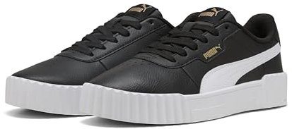 PUMA Damen Carina 3.0 Sneaker, Black White Gold, 36 EU