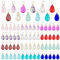 PH PandaHall 72pcs 12 breloques en Cristal de Couleur Pendentifs en Verre Transparent Breloques en Forme de Larme pour la Fabrication de Bijoux Collier Bracelet Boucle D'Oreille