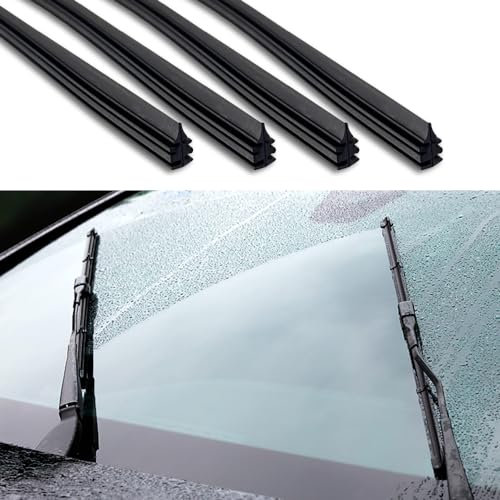 deemars 4PCS Wischerblatt nachfüllen, Wischer Gummi Nachfüllpackungen, 28 Einstellbare Größe von Universal Ersatz Scheibenwischer Refill Fit für Autos Scheibenwischer Baldes Gummistreifen (28 Zoll)