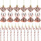 18 Stück Zuckerstangen Weihnachten Deko Weihnachtskugeln Zuckerstangen Deko Glitzer Weihnachtsbaumschmuck Roségold Süße Weihnachtsanhänger Weihnachtsbaum Deko