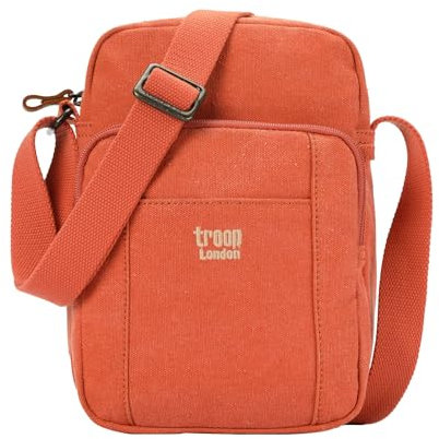 TRP0370 Troop London Klassische Umhängetasche aus Segeltuch, Orange