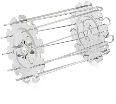 Cage à brochettes de barbecue (10 fourchettes), cage à brochettes en acier inoxydable, brochette à viande, grille de barbecue, outil de four, parfait pour rôtissoire