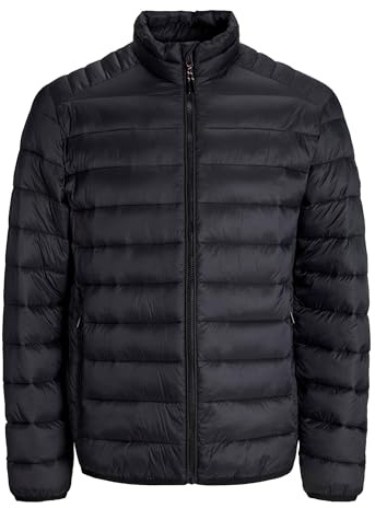 JACK & JONES Herren Jjebradley Light Puffer Collar Noos, Black, m
