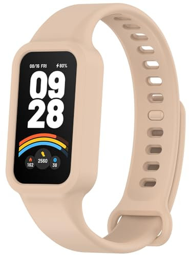 BYISYUE Bracelet pour Xiaomi Smart Band 9 Active, Silicone Sport Bracelets de Remplacement pour Redmi Smart Band 3