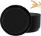 Nervure Lot de 18 assiettes incassables noires de 26 cm pour pâtes, entrées, desserts, pâtes, desserts, pâtes, sans BPA, passent au micro-ondes et au lave-vaisselle