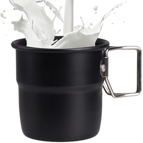 Générique Metal Hiking Cup, Metal Travel Mug, Camping Coffee Mug, Wear-Resistant Travel Mug, Metal Travel Coffee Mug, Durable And Wear-Resistant Camping Mug For Outdoor Activities Like Hiking, Biking